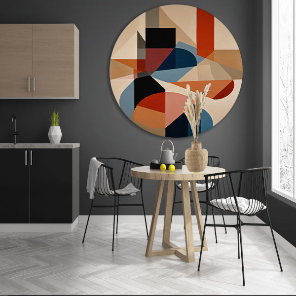 Geometrische Abstractie in Kleur en Vorm forex muurcirkel