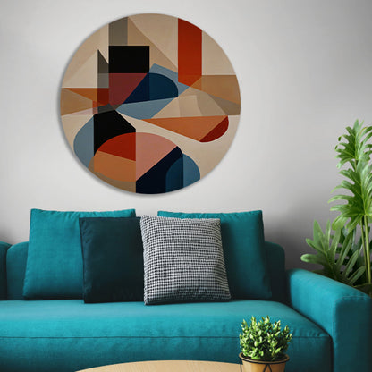 Geometrische Abstractie in Kleur en Vorm forex muurcirkel