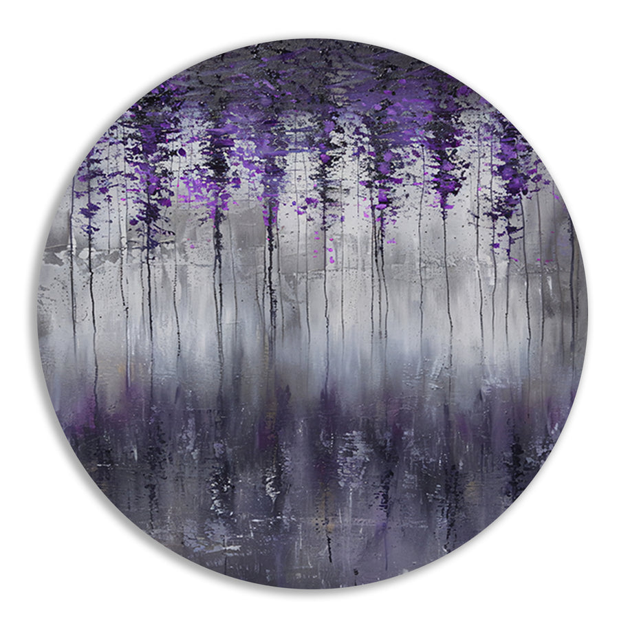 Mystieke abstracte bomen in mistige tinten forex muurcirkel