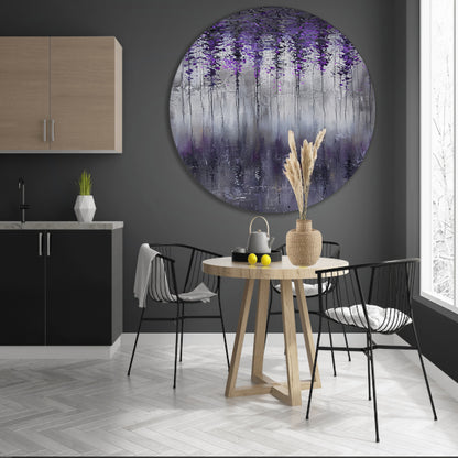 Mystieke abstracte bomen in mistige tinten forex muurcirkel