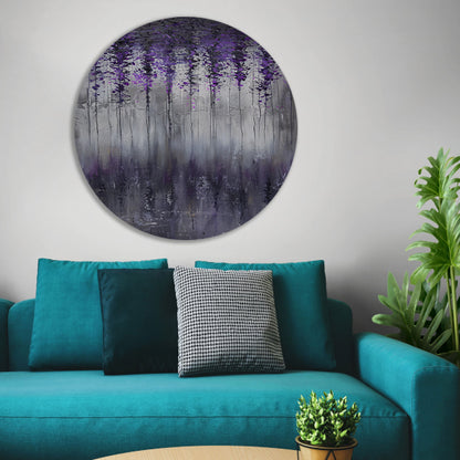 Mystieke abstracte bomen in mistige tinten forex muurcirkel