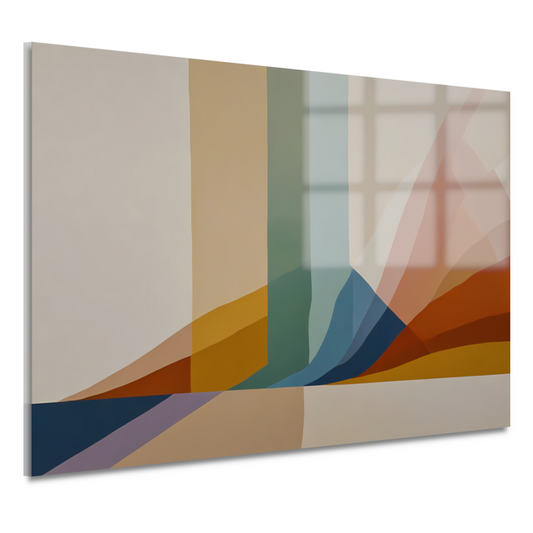 Abstracte Samenstelling met Warme Kleuren acrylglas