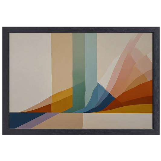 Abstracte Samenstelling met Warme Kleuren canvas met baklijst