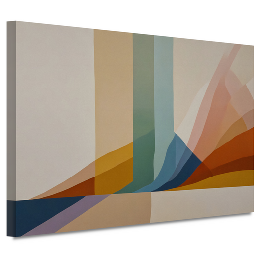 Abstracte Samenstelling met Warme Kleuren canvas