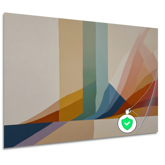 Abstracte Samenstelling met Warme Kleuren poster