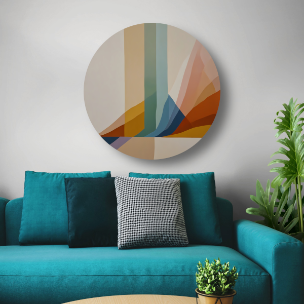Abstracte Samenstelling met Warme Kleuren forex muurcirkel