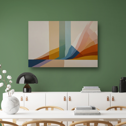 Abstracte Samenstelling met Warme Kleuren poster