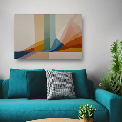 Abstracte Samenstelling met Warme Kleuren poster
