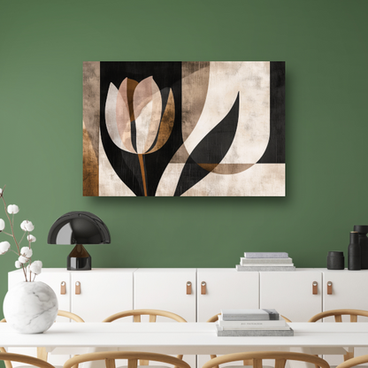 Minimalistische Sepia Tulip in Art Deco Stijl acrylglas