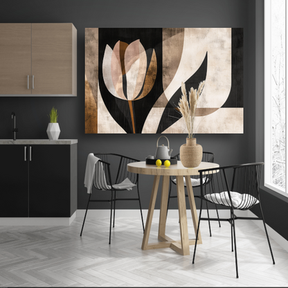 Minimalistische Sepia Tulip in Art Deco Stijl acrylglas