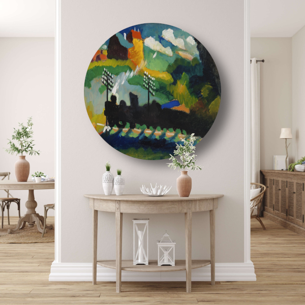 Spoorweg in de buurt van Murnau - Wassily Kandinsky forex muurcirkel