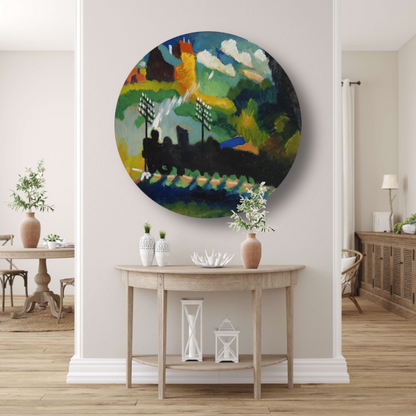 Spoorweg in de buurt van Murnau - Wassily Kandinsky forex muurcirkel
