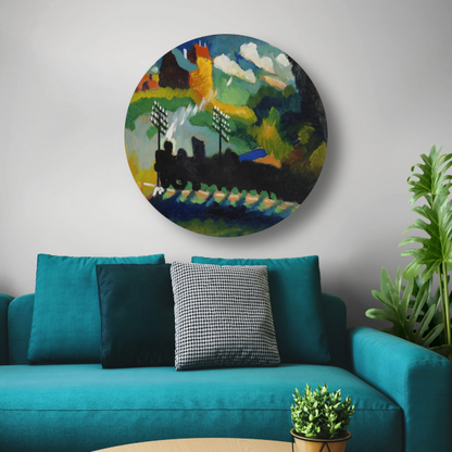 Spoorweg in de buurt van Murnau - Wassily Kandinsky forex muurcirkel