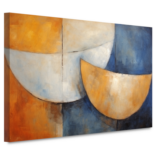 Minimalistische keuken met twee kommen canvas