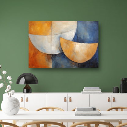 Minimalistische keuken met twee kommen canvas