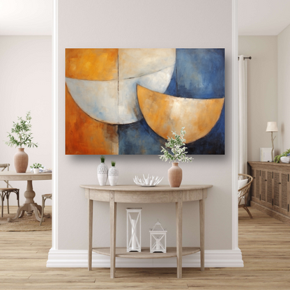 Minimalistische keuken met twee kommen canvas