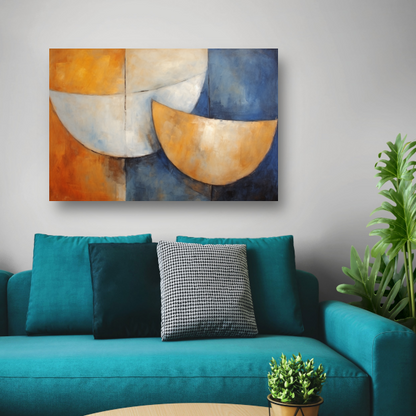Minimalistische keuken met twee kommen canvas