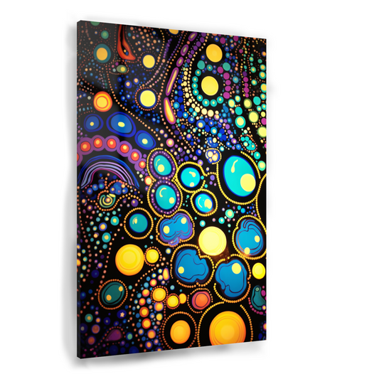 Kosmische Dans van Levendige Kleuren Acrylglas