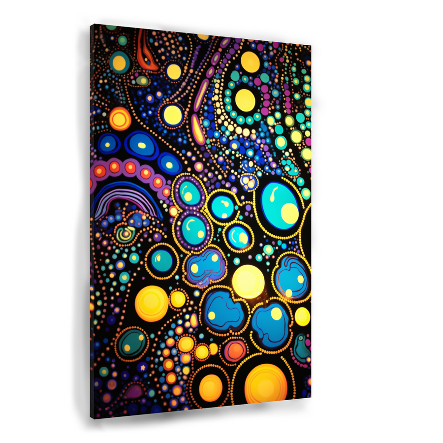 Kosmische Dans van Levendige Kleuren canvas