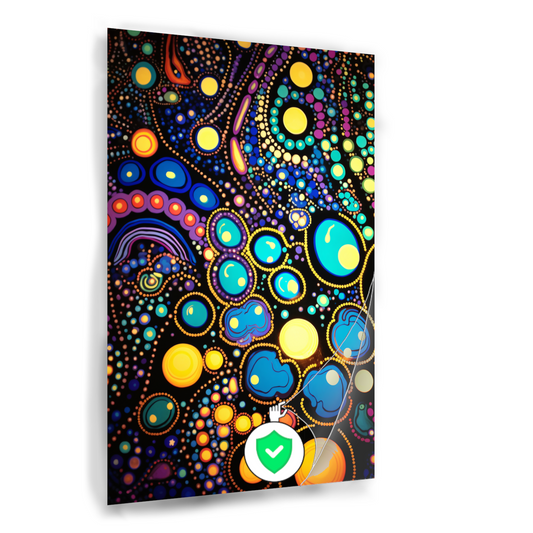 Kosmische Dans van Levendige Kleuren poster