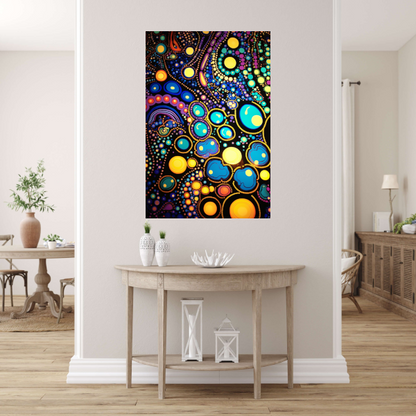 Kosmische Dans van Levendige Kleuren poster