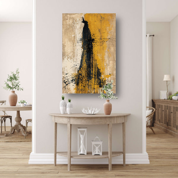 Abstract schilderij van een dynamische beer canvas
