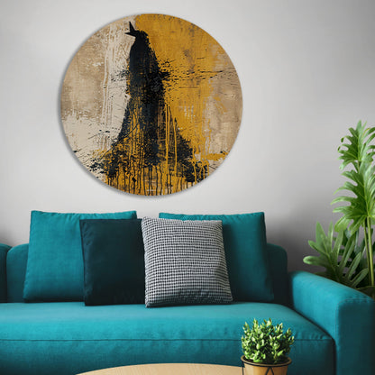 Abstract schilderij van een dynamische beer forex muurcirkel