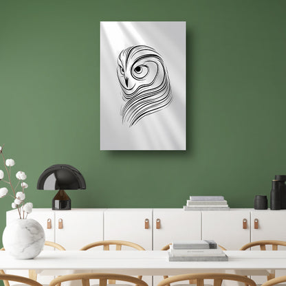 Minimalistische Uil Abstract Lijnen Design poster