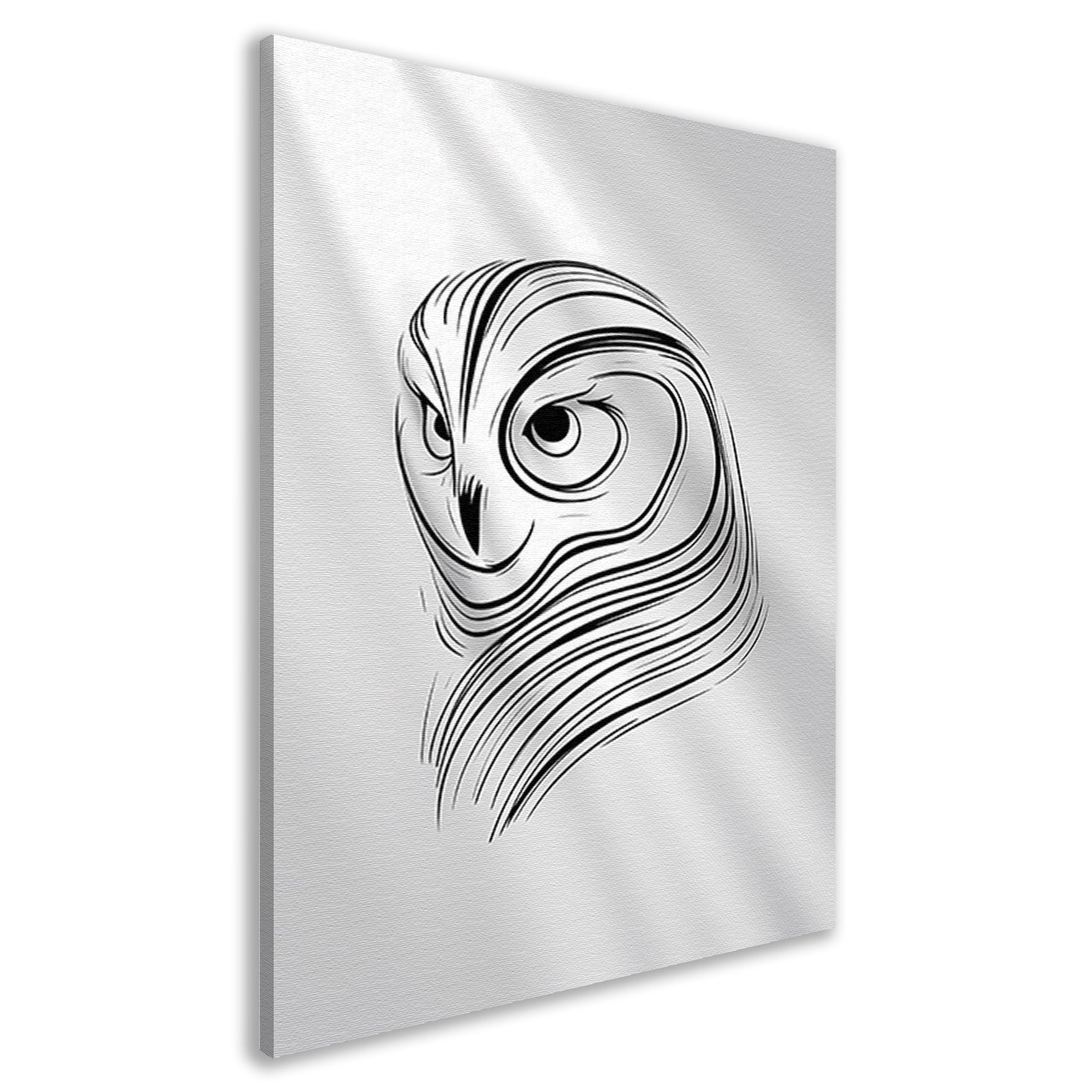 Minimalistische Uil Abstract Lijnen Design canvas