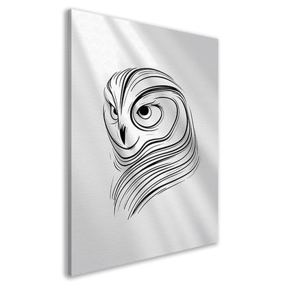 Minimalistische Uil Abstract Lijnen Design canvas