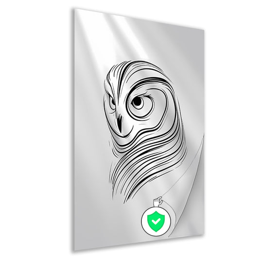 Minimalistische Uil Abstract Lijnen Design poster