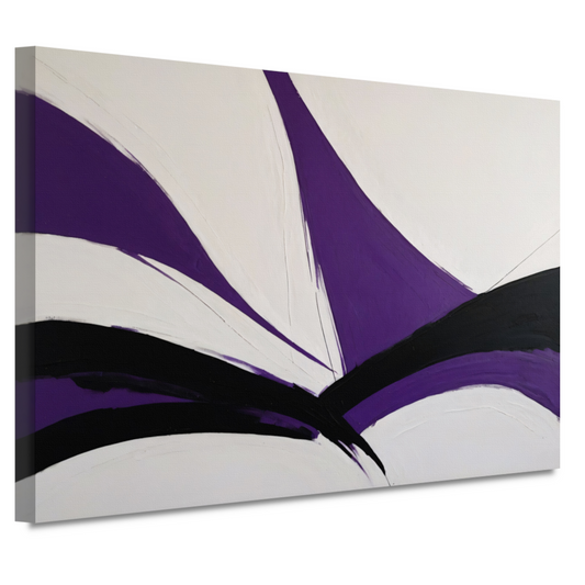 Abstract Paars-Zwart Dynamisch Contrast canvas