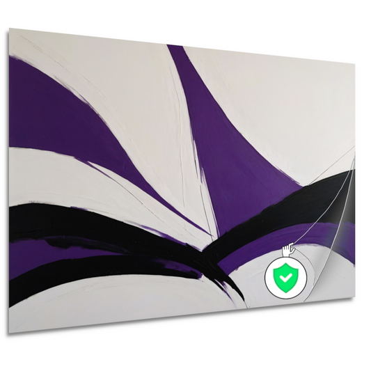 Abstract Paars-Zwart Dynamisch Contrast poster