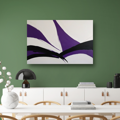 Abstract Paars-Zwart Dynamisch Contrast poster