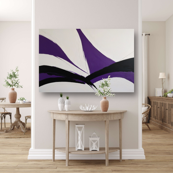 Abstract Paars-Zwart Dynamisch Contrast poster