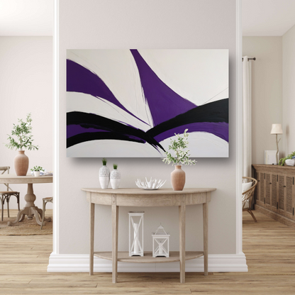 Abstract Paars-Zwart Dynamisch Contrast poster