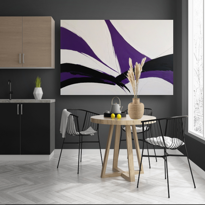 Abstract Paars-Zwart Dynamisch Contrast poster