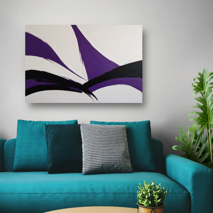Abstract Paars-Zwart Dynamisch Contrast poster