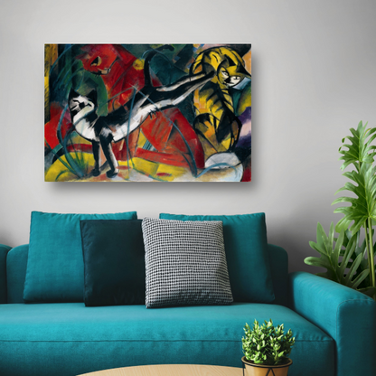 Drie Katten - Franz Marc poster