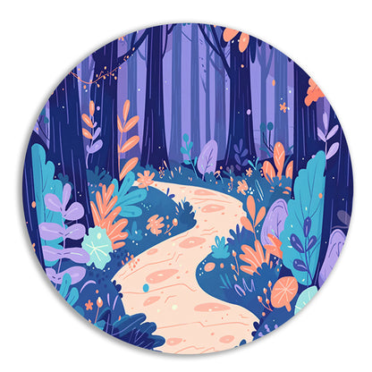 Betoverend bos in pastelkleuren forex muurcirkel