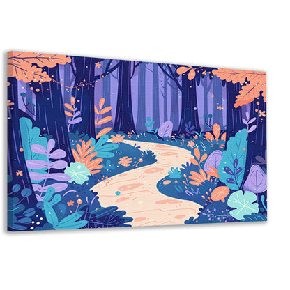 Betoverend bos in pastelkleuren canvas