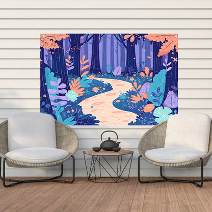 Betoverend bos in pastelkleuren tuinposter