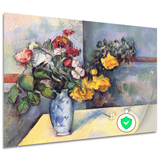 Stilleven, bloemen in een vaas - Paul Cézanne poster