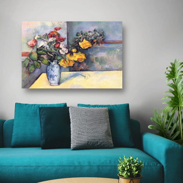 Stilleven, bloemen in een vaas - Paul Cézanne poster
