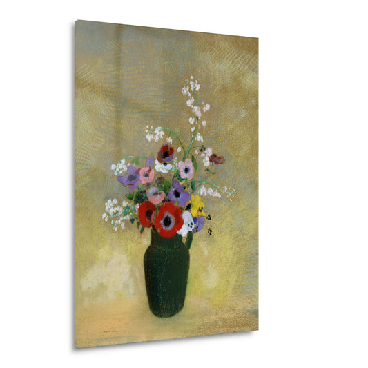 Grote Groene Vaas met Gemengde Bloemen - Odilon Redon Acrylglas
