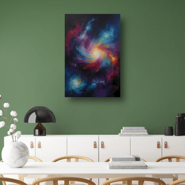 Kosmische Werveling van Levendige Kleuren canvas