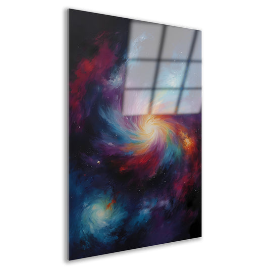 Kosmische Werveling van Levendige Kleuren acrylglas
