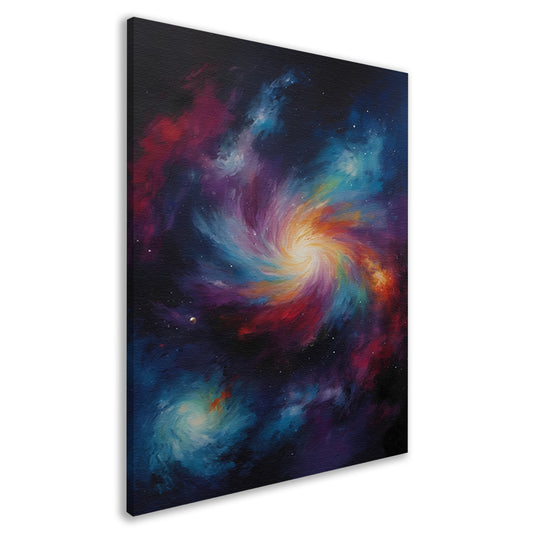 Kosmische Werveling van Levendige Kleuren canvas