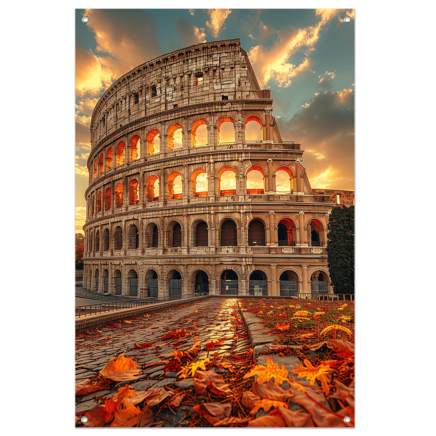 Colosseum in Herfstlicht tuinposter