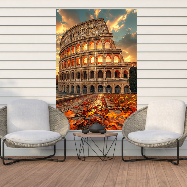 Colosseum in Herfstlicht tuinposter